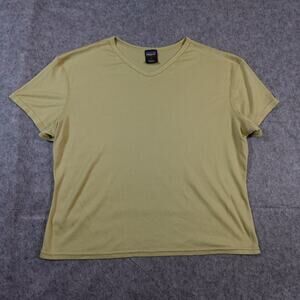 Patagonia Top Womens Extra Large Capilene Baselayer V-Neck Short Sleeve Green